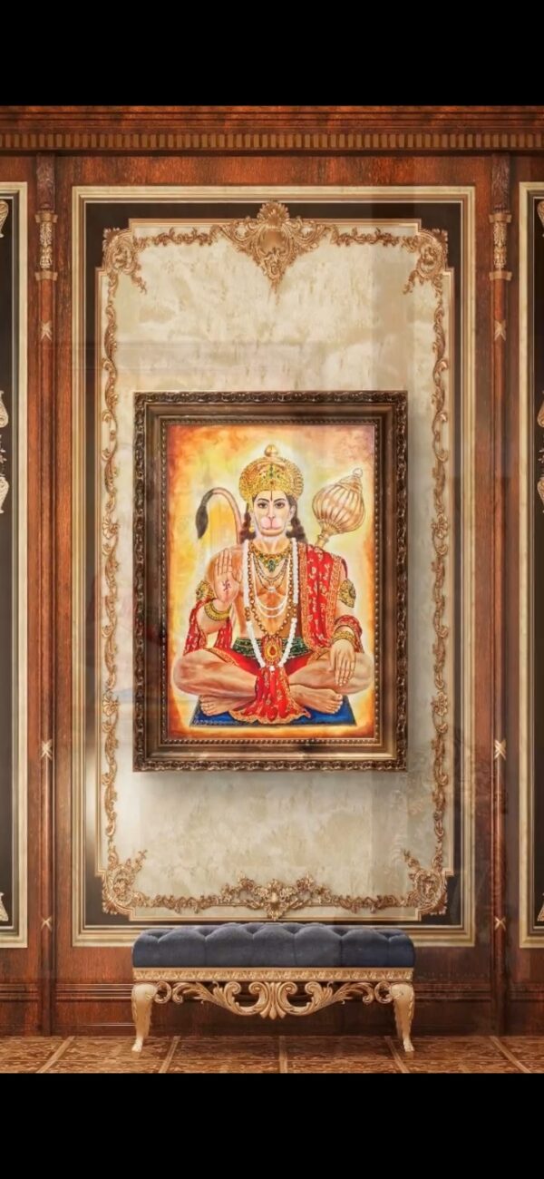Best Hanuman ji Original, handpainted, Acrylic painting, artwork brings positivity (2x3 feet) - Image 2